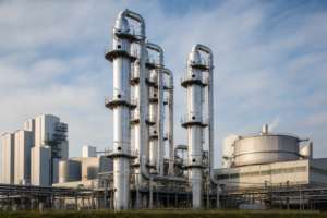 Beet sugar factory falling-film evaporation station