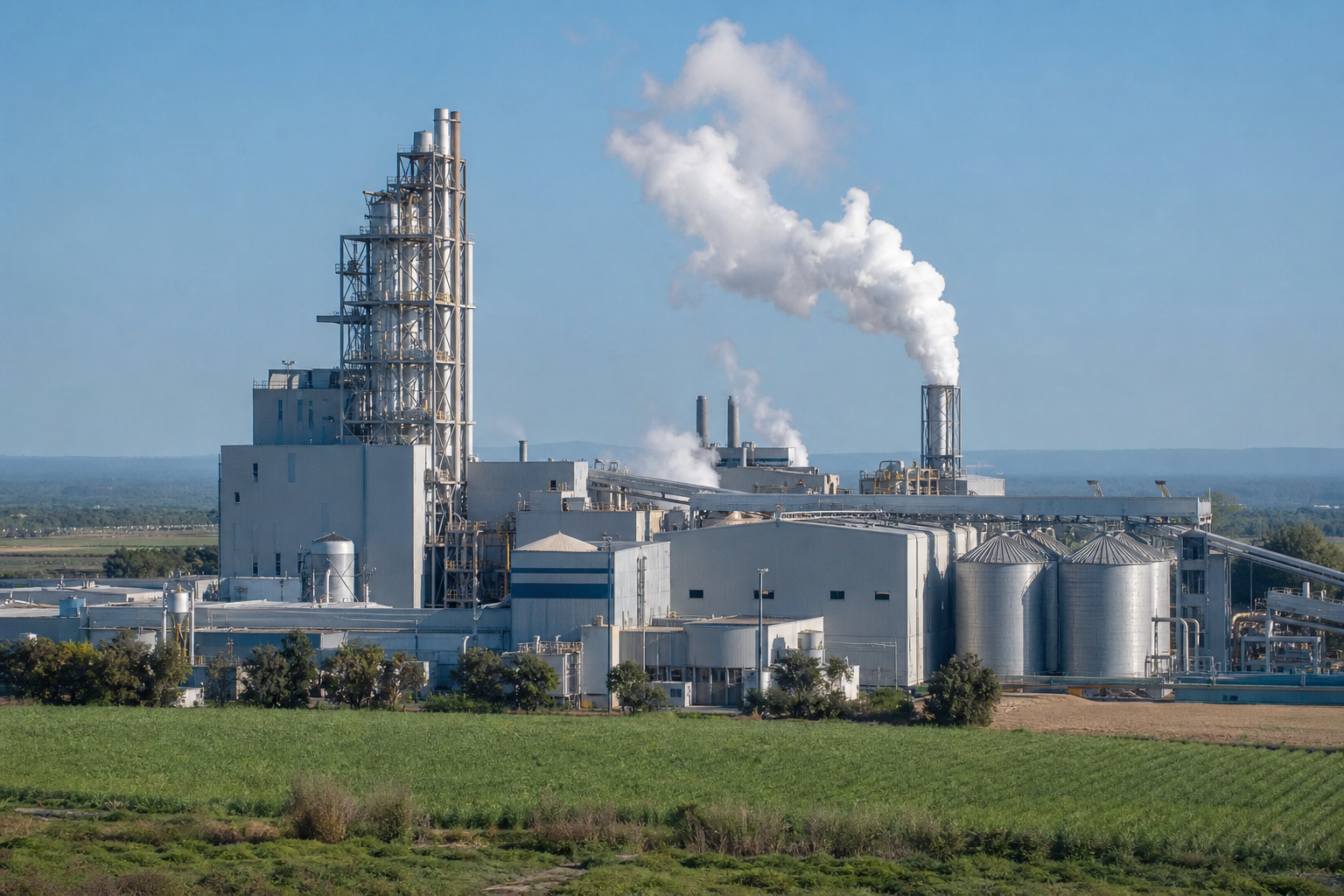 Sugar Beet (Beet Juice) Evaporation and Concentration Solution 3 Beet sugar factory complex with evaporation and crystallization buildings