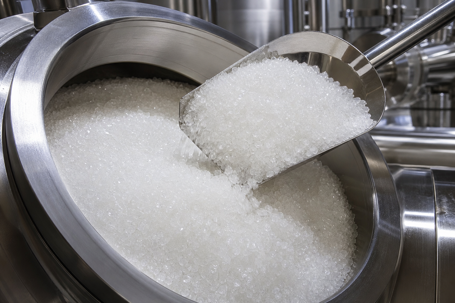 White crystalline xylose from cooling crystallization