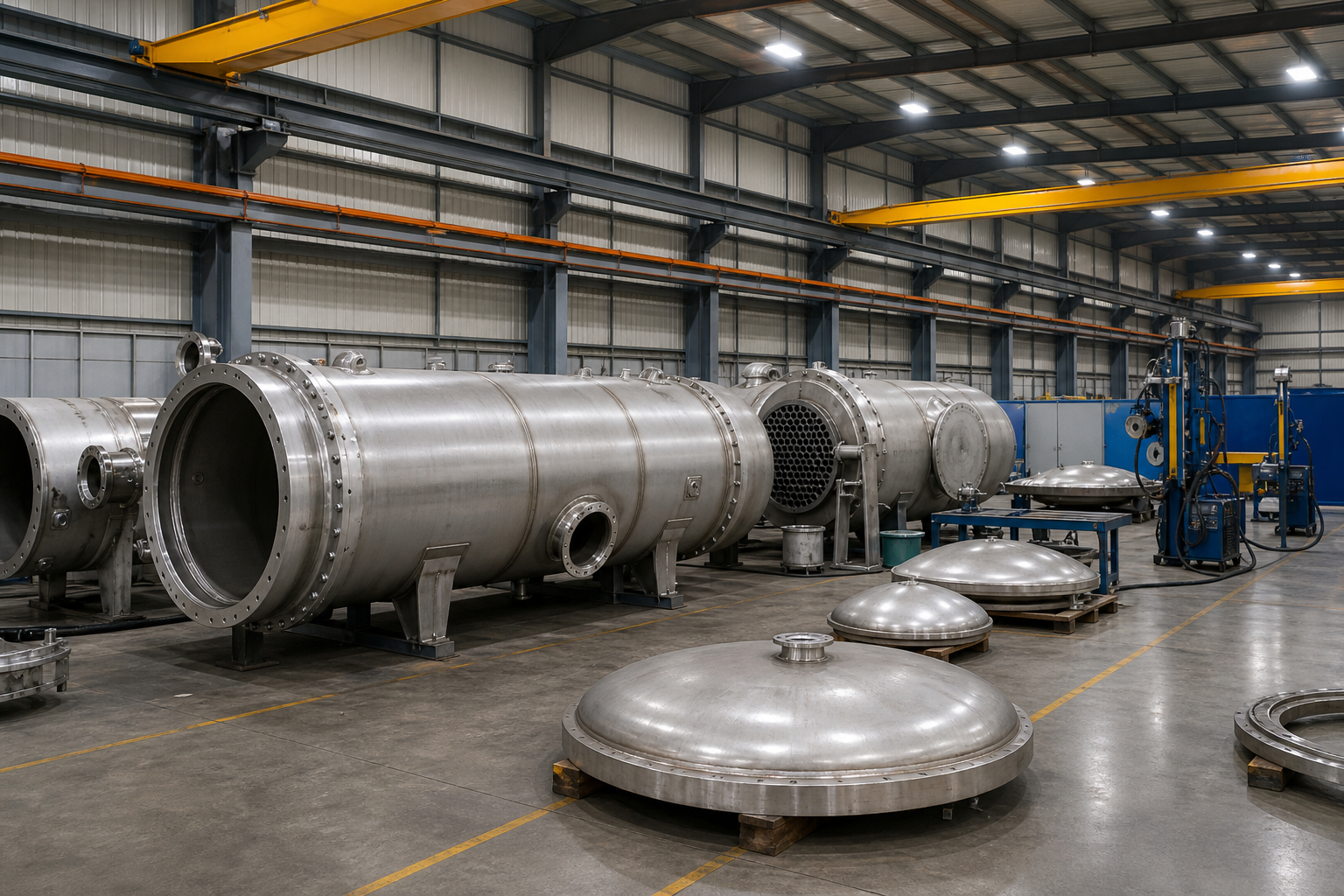 MVR vs Multi-Effect Evaporation: Energy and Cost Comparison 2 Fabrication of large stainless evaporator shells driving capital cost