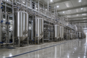 Threonine fermentation broth evaporation and crystallization plant