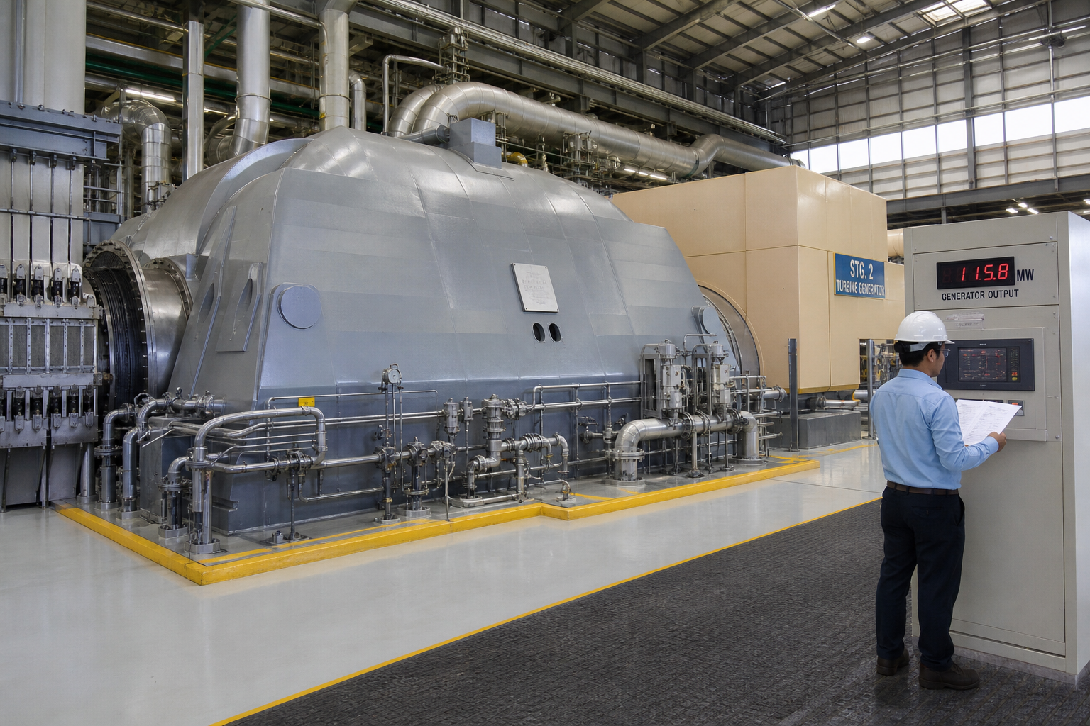 Turbine generation driven by recovery boiler steam
