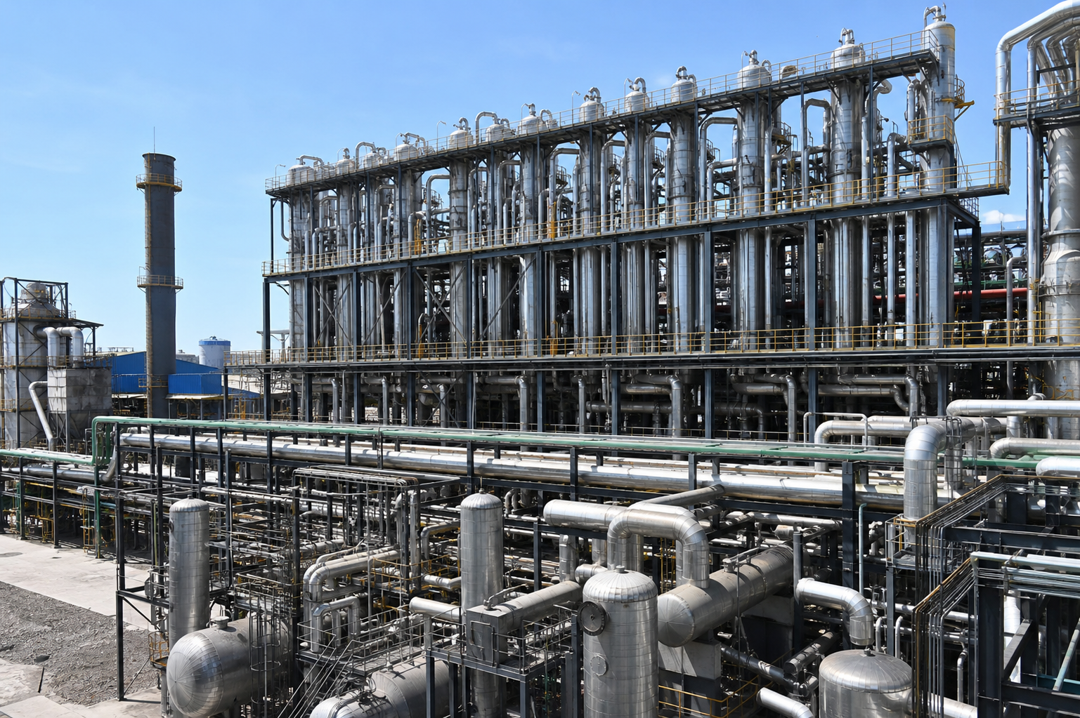 caustic recovery eight effect falling film inner mongolia process plant scene