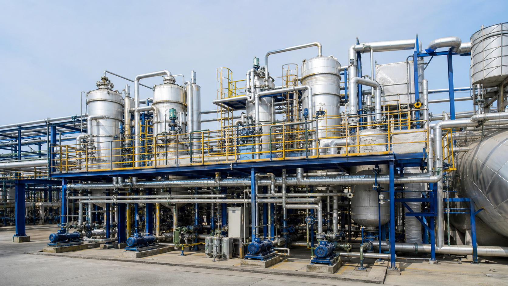 epoxy resin wastewater triple effect process plant scene