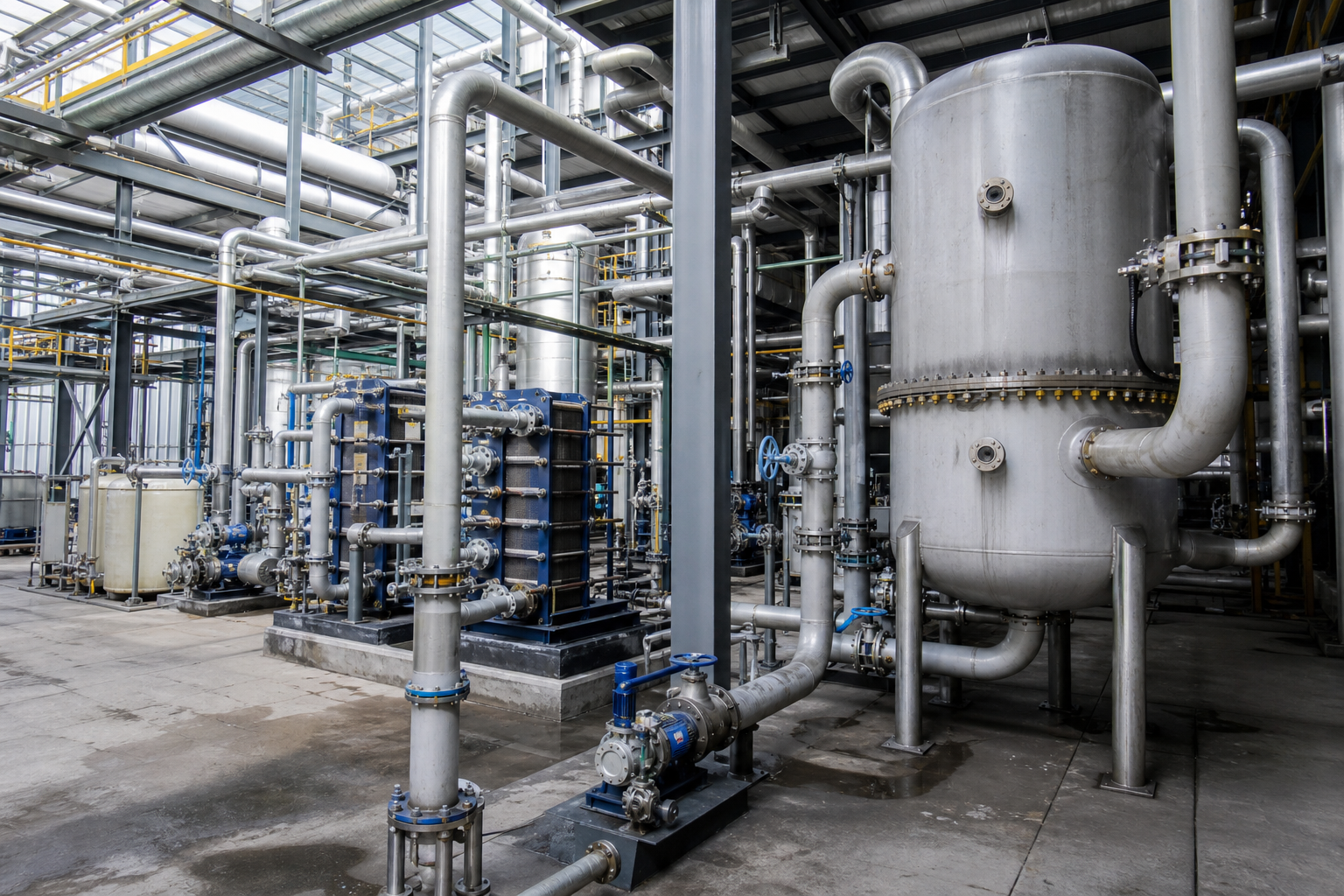 high sodium wastewater mvr southwest china process plant scene