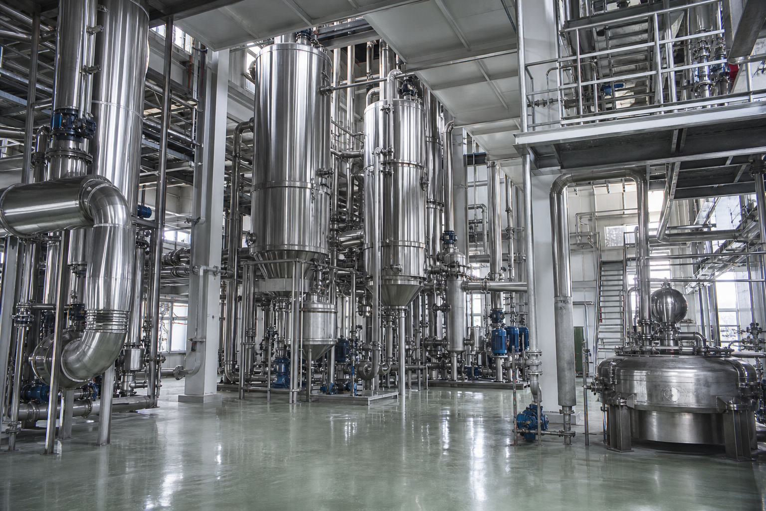 83 t/h Lactic Acid Solution Evaporation, MVR + TVR Dual Trains: East China Case 3 lactic acid solution mvr tvr east china equipment train