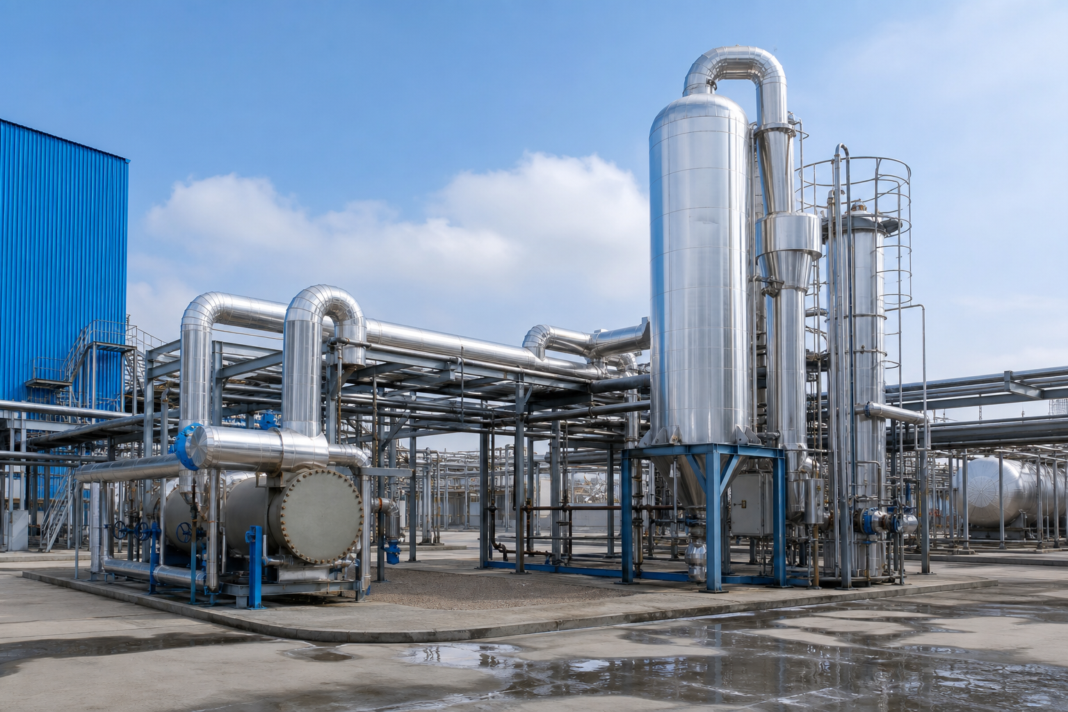 83 t/h Lactic Acid Solution Evaporation, MVR + TVR Dual Trains: East China Case 2 lactic acid solution mvr tvr east china process plant scene