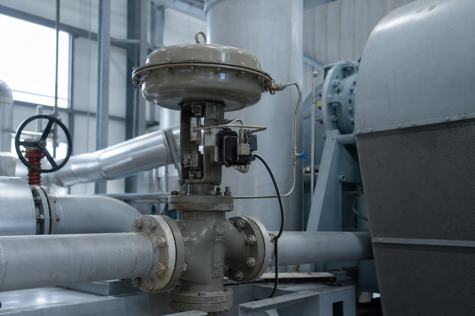 Anti-surge control valve on MVR compressor recycle line