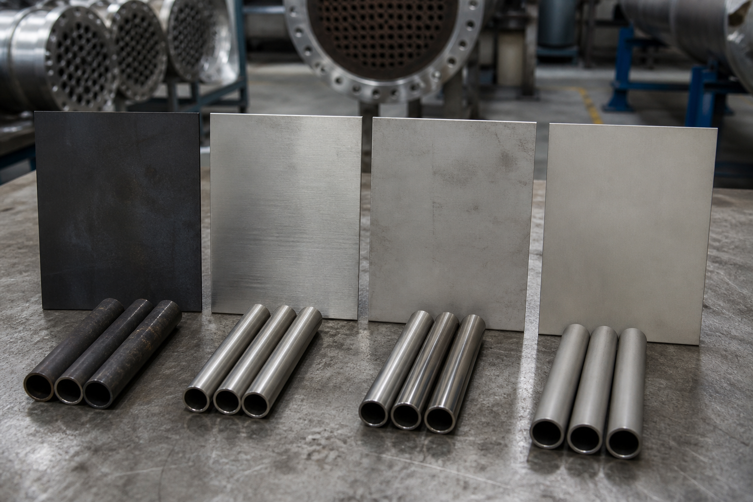 Evaporation Plant Economics: CAPEX and OPEX 2 Material samples from carbon steel to titanium for evaporator selection