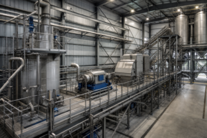 Zero liquid discharge plant final stage with crystallizer and dryer