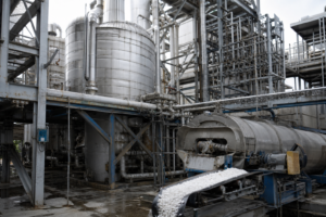Calcium chloride concentration and granulation plant