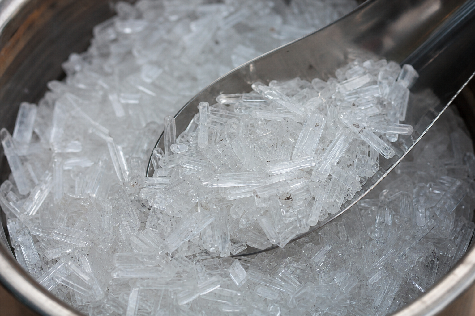 Potassium Nitrate Evaporation and Cooling Crystallization Solution 3 White crystalline potassium nitrate product from evaporation and cooling crystallization
