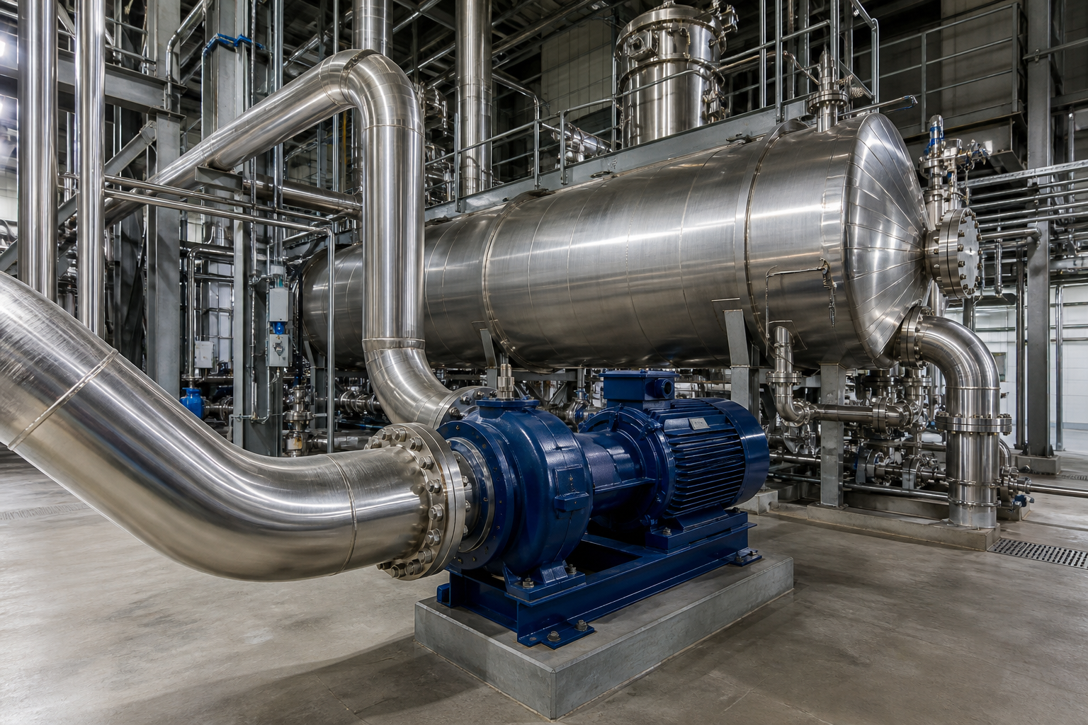 forced circulation evaporator with external heating loop