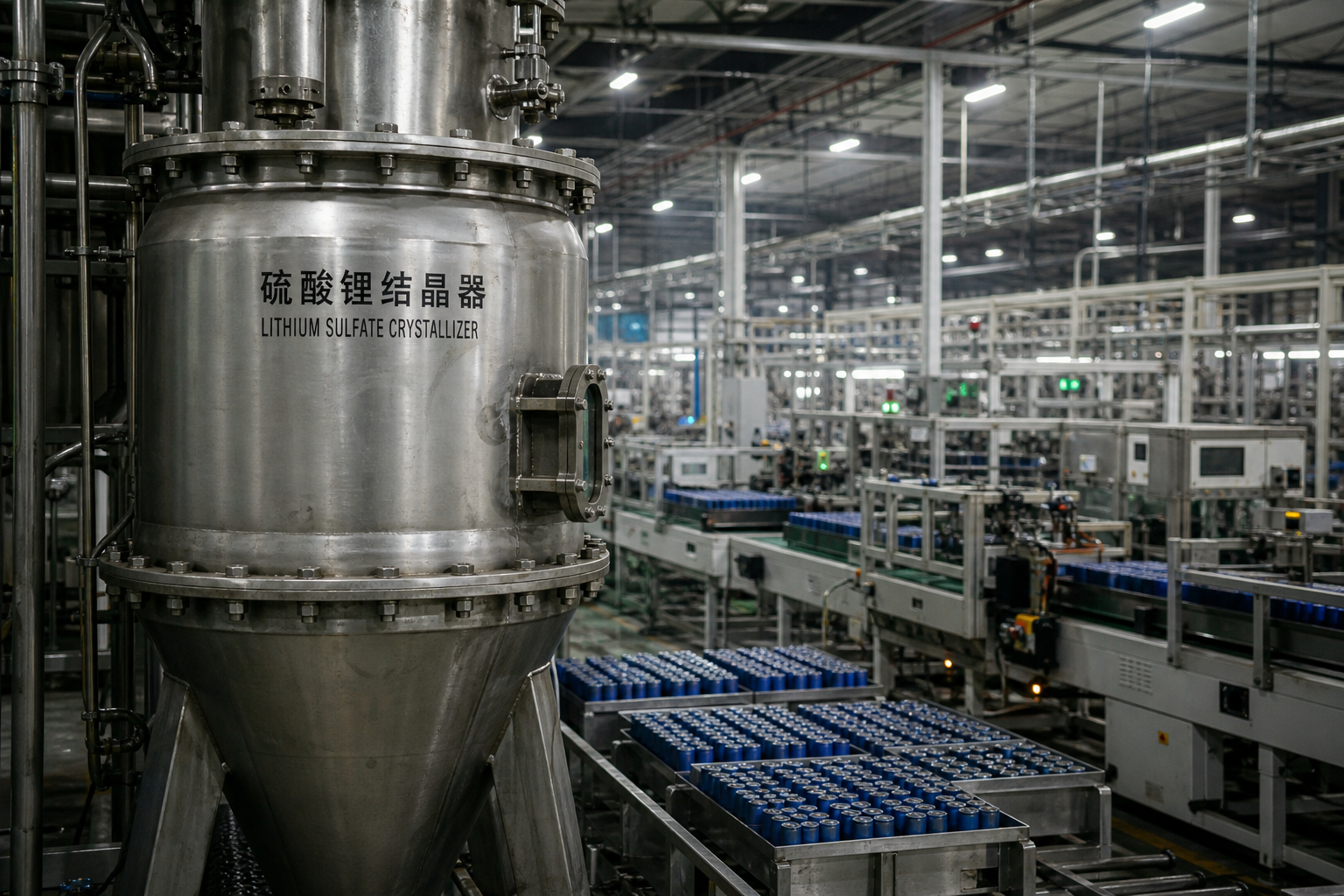 Battery materials production line for lithium salts and cathode precursors