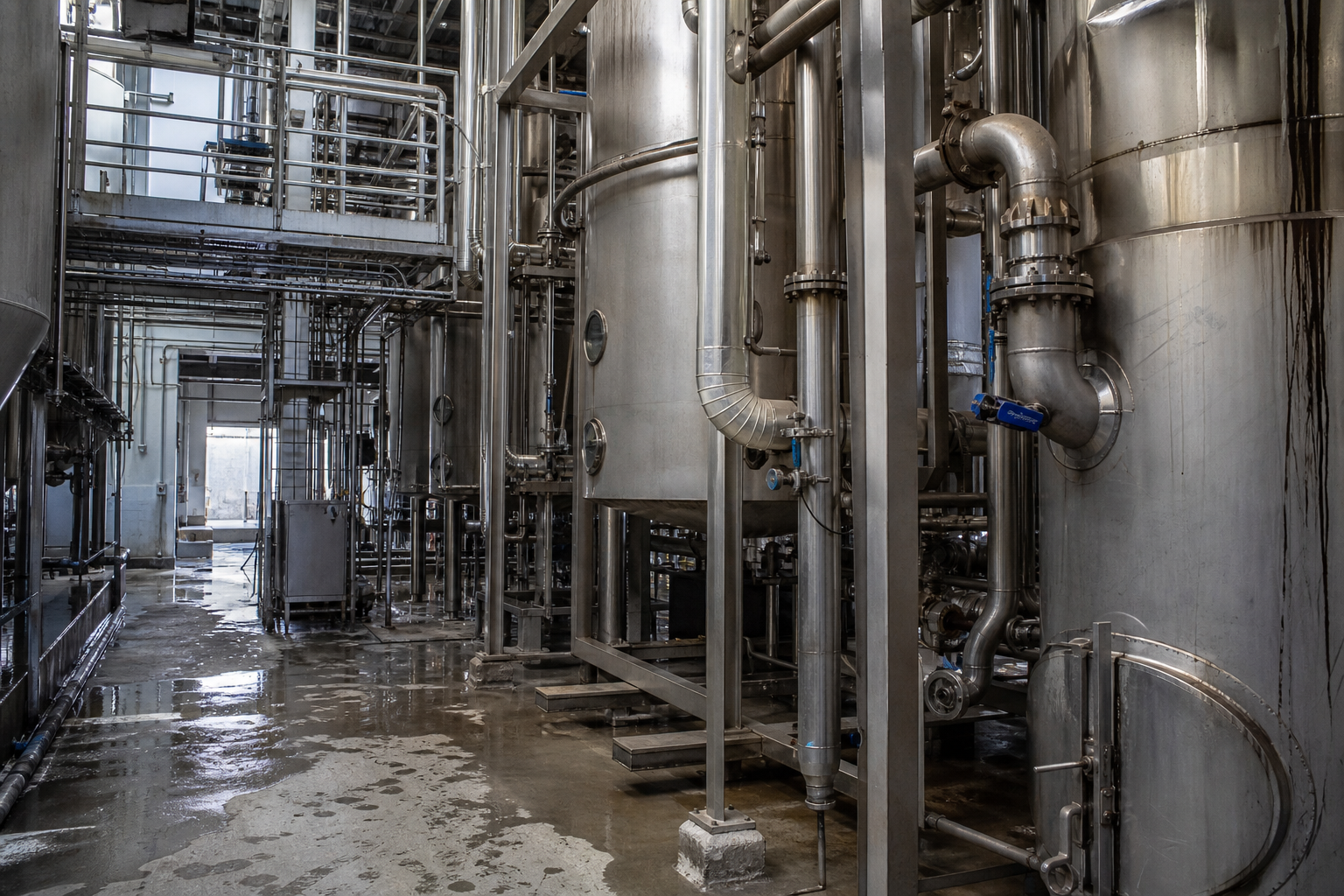 Food and fermentation plant for broth concentration and crystallization