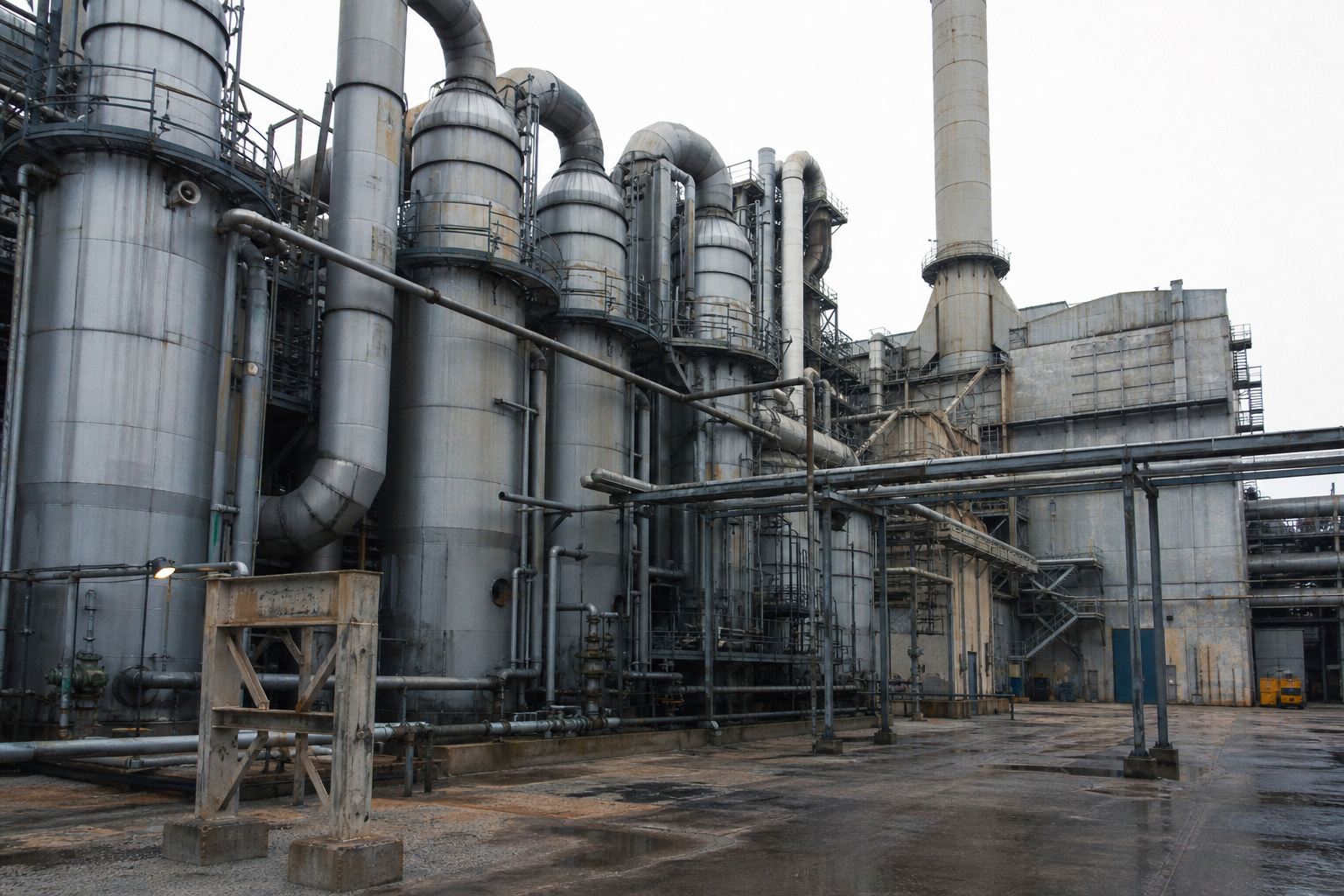 Pulp and paper mill effluent concentration and chemical recovery plant