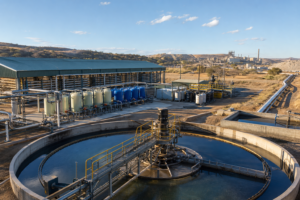 Rare earth mine water softening and RO plant