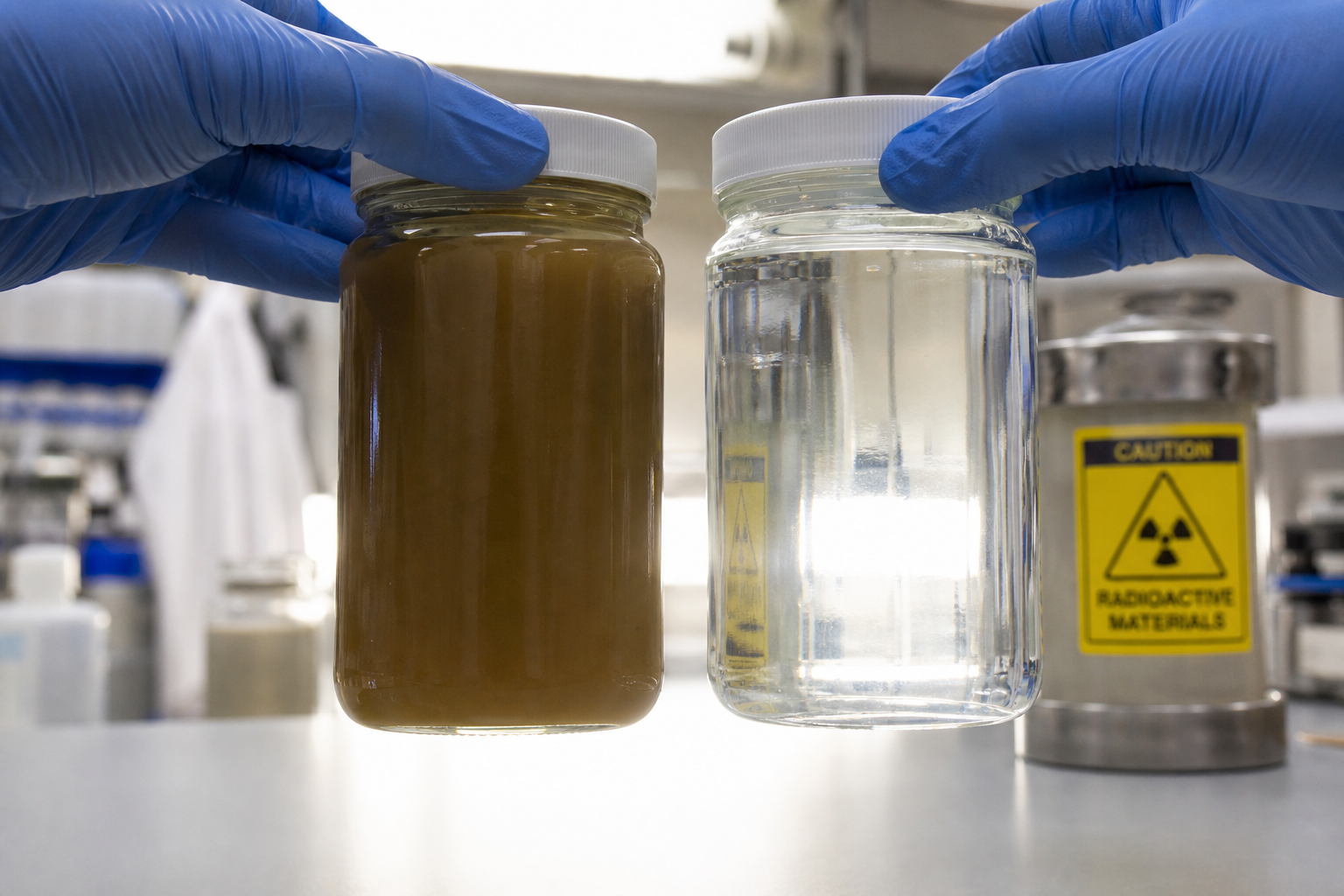 Rare Earth TENORM Wastewater Treatment Before Thermal ZLD 3 Thickener overflow before and after membrane treatment