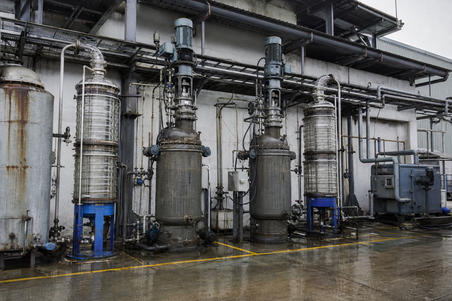 Scraped Surface / Wiped Film Evaporator Guide 3 Twin wiped film evaporator skid processing heat-sensitive specialty chemicals