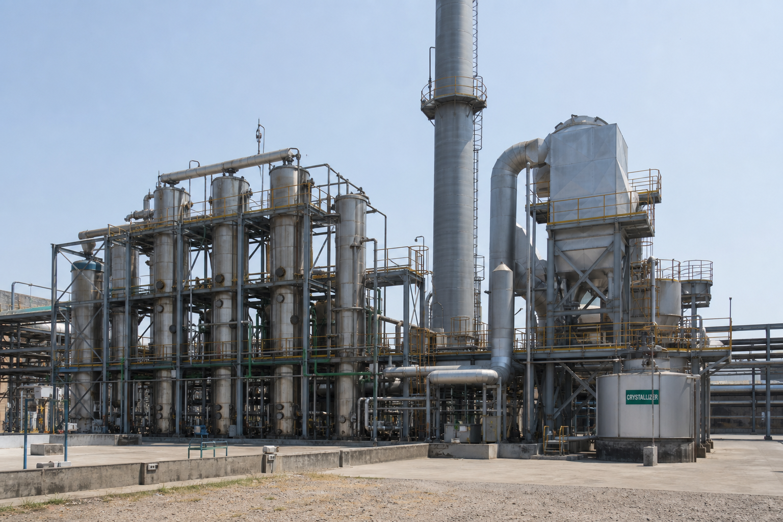 Thermal ZLD back end receiving stable MBR permeate