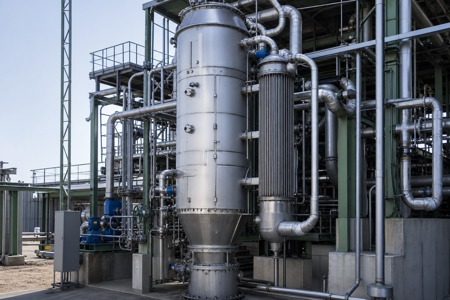 Vitamin C Continuous Cooling Crystallization: Two-Stage Flash DTB and Oslo Crystallizer Design 2 Cooled Oslo fluidized-bed crystallizer growing coarse vitamin C crystals at deep cooling
